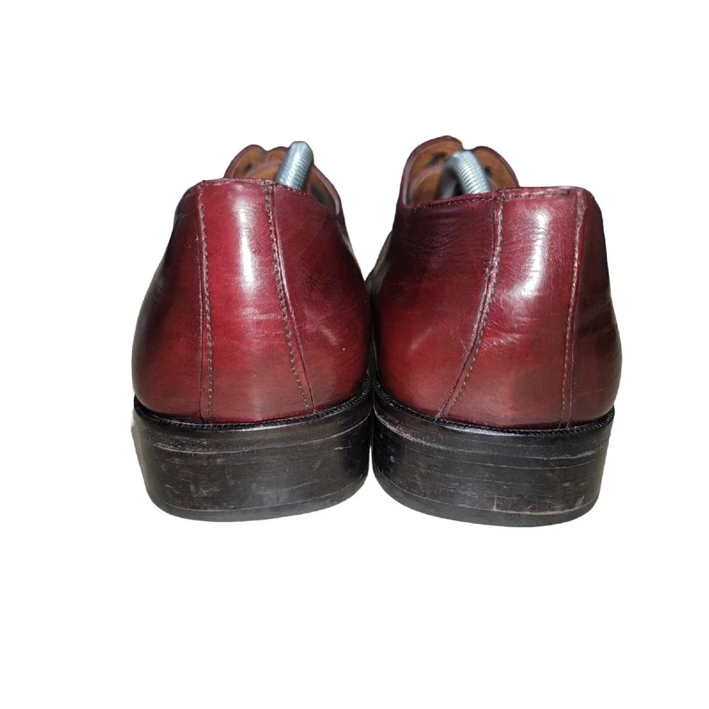 Sandro Moscoloni‎ Men's Bolero Burgundy Leather Oxford Cap Toe Shoes Sz 10